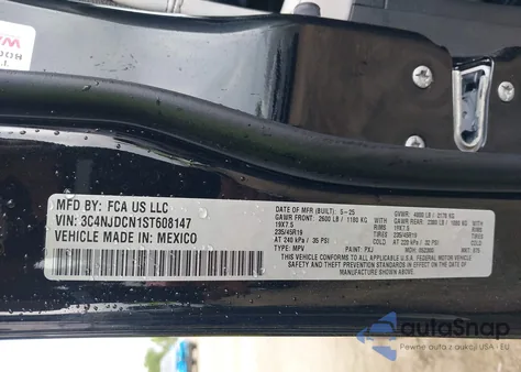 2025 Jeep Compass Limited 4X4 из США, поврежденный, VIN 3C4NJDCN1ST608147